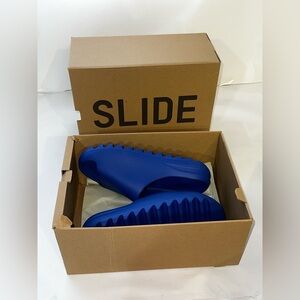Adidas Yeezy Azure Blue Slide Sandals Mens Kanye Slides Size 8